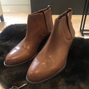 **SOLD***Leather Cognac Booties